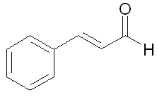 Skeletal formula of cinnamaldehyde